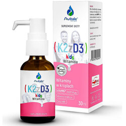 Witamina K2 Mk7 z D3 KIDS 30ml Avitale ALINESS K2+D3 w kroplach dla dzieci